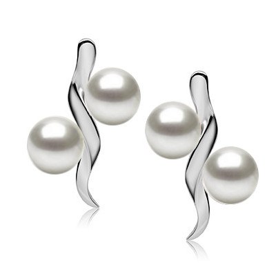 Orecchini Argento 925 con 4 perle di coltura d'Acqua Dolce, 6-7 mm DOLCEHADAMA