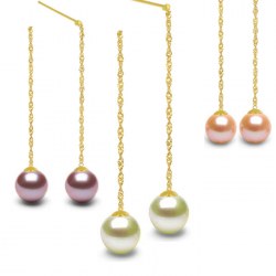 Orecchini in oro 18k con perle d'acqua dolcedi qualità DOLCEHADAMA