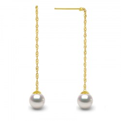 Orecchini in oro 18k con perle di coltura Akoya di qualità AAA