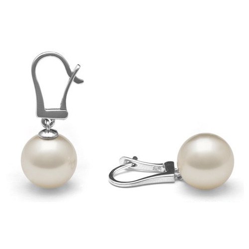 Orecchini oro 18k perle Australiane bianche argento qualità AAA