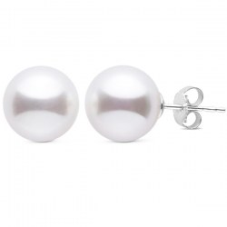 Orecchini oro 14k perle Australiane bianche 10-11 mm qualità AAA