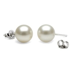 Orecchini oro 14k perle Australiane bianche 9-10 mm qualità AAA