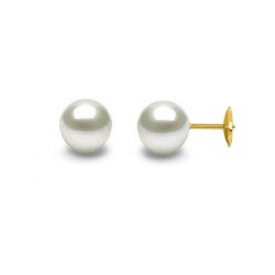 Orecchini perle d'acqua dolce 6-7 mm bianche DOLCEHADAMA perni Guardian Oro 18k