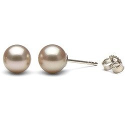 Orecchini oro 14k Perle Acqua Dolce Lavanda 7-8 mm DOLCEHADAMA metalliche 