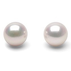 Orecchini Oro 18 carati con perle di coltura Akoya Hanadama 7.5-8 mm
