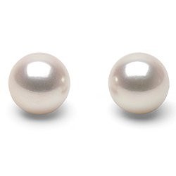 Orecchini Oro 18 carati con perle di coltura Akoya Hanadama 9-9,5 mm