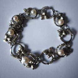 Braccialetto Argento Sterling e 6 perle d'acqua dolce