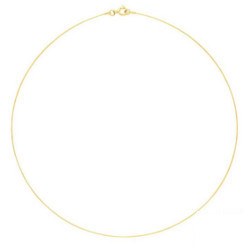 Cavo 42 cm in oro bianco 18k di spessore fine 0,55 mm 1,45 grammi