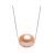 Collana con catenina d'oro 14k con perla d'acqua dolce ovale 9-10 mm AAA