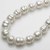 Collana 43 cm di perle barocche Australiane bianche argento da 11,3 a 11,8 mm