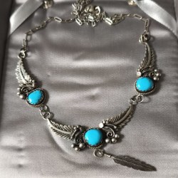 Collana Navajo Turchese su Argento 925 