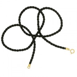  Cordoncino di seta con fermaglio in placcato oro per pendenti, 42 cm