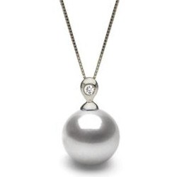 Pendente Argento 925 Diamante Perla Acqua Dolce bianca DOLCEHADAMA