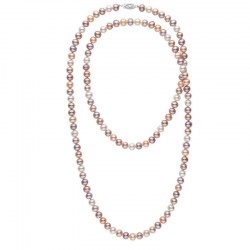 Collana Sautoir 90 cm perle d'acqua dolce 7-8 mm multicolori DOLCEHADAMA