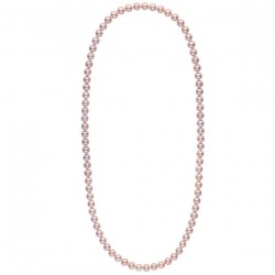 Collana sautoir 70 cm di perle d'acqua dolce lavanda da 9-10 mm