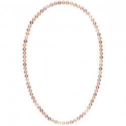 Collana sautoir 70 cm di perle d'acqua dolce multicolori da 8-9 mm