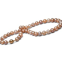 Collana 45 cm di perle di coltura d'acqua dolce da 9-10 mm, multicolore