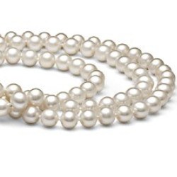 Collana Triplo Filo 43/44/45 cm Perle DOLCEHADAMA bianche 7-8 mm