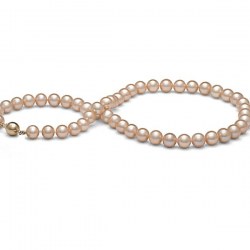 Collana 40 cm perle d'acqua dolce 9-9,5 mm rosa pesca DOLCEHADAMA