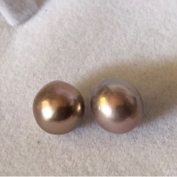 Perle Edison d'acqua dolce semi-forate da 10-11 mm forma leggermente a goccia