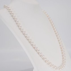 Collana 45 cm piccole perle di coltura Akoya 5-5,5 mm bianche