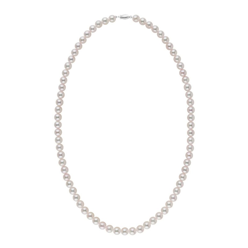 Collana 45 cm piccole perle di coltura Akoya 5-5,5 mm bianche