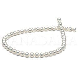 Collana Perle Akoya Hanadama, 45 cm, 7.5-8 mm bianche naturali