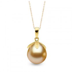 Pendente Oro 14k e perla delle Filippine Gold a goccia 10-11 mm AAA