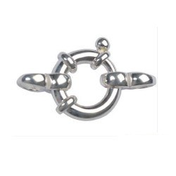 Fermaglio salvagente in Argento Ø:14 mm per collana o braccialetto di perle