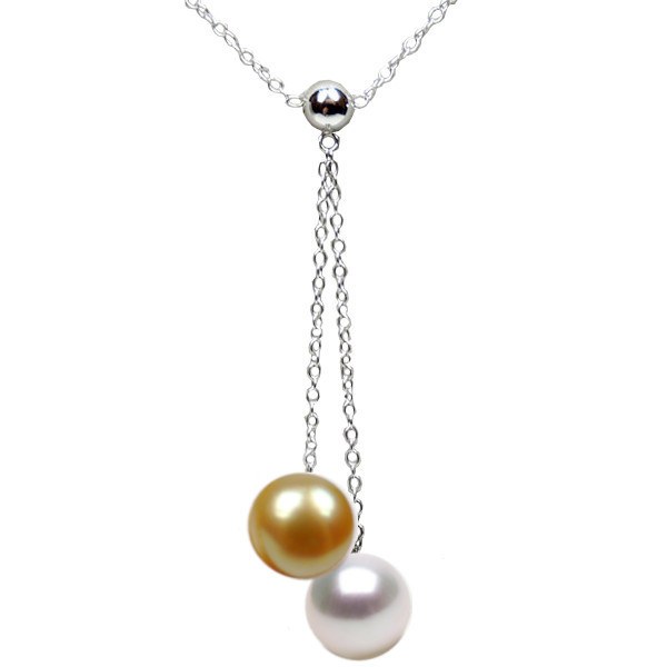 Collana Argento 925 40 cm con Perla Australiana e Perla Filippina