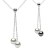 Collana Argento 925 40 cm con 2 Perle d'Acqua Dolce qualità DOLCEHADAMA