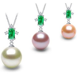 Pendente in Argento tormalina verde e perla d'acqua dolce DOLCEHADAMA