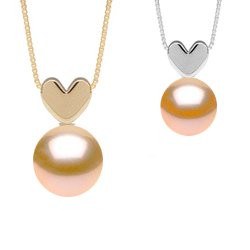 Pendente oro 14k Perla Acqua Dolce Dolcehadama Rosa Pesca