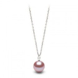 Pendente Mignon in oro bianco 14k con perla di Acqua Dolce AAA