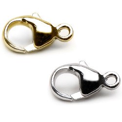 Fermaglio in oro 18k a moschettone unisex fornito con anellino di chusura