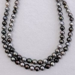 Collana 43/44 cm Perle di Tahiti 8,2 à 9,8 mm semi-barocche