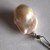 Pendente e catenina Argento 925 Perla Fireball Acqua Dolce 12x17 mm colore metallico bianco rosato
