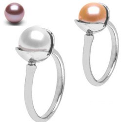 Anello Argento 925 con perla d"Acqua Dolce 8-9 mm DOLCEHADAMA