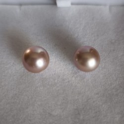 Paio di Perle Edison d'acqua dolce 11-12 mm AAA lavanda