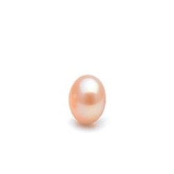 Perla di coltura di Acqua Dolce 7-8 mm rosa pesca di forma a bottone AA+