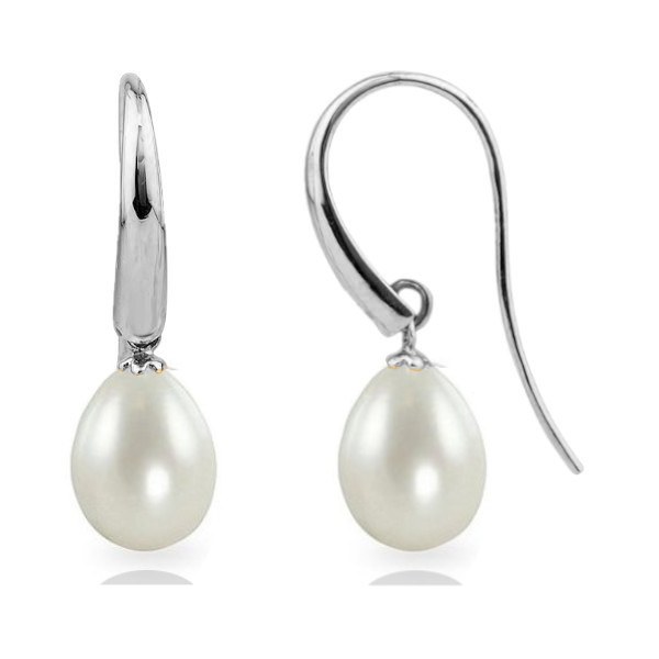 Orecchini NKlaus A Bottone In Oro Giallo 14K Con Perle D'Acqua Dolce Autentiche 8 Mm – Fatto A Mano