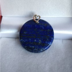 Pendente Lapislazzuli Afghano 35 mm su Argento 925