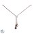 Collana 40-45 cm Argento 925 con Diamanti e perle di Tahti 9-10 mm AAA