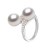 Anello You&Me, Oro 18k Diamanti due perle d'acqua dolce DOLCEHADAMA