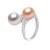 Anello You&Me, Oro 18k Diamanti due perle d'acqua dolce DOLCEHADAMA