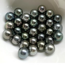 Perla di Tahiti nera 11-12 mm grigio qualità AA