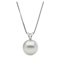 Pendente Oro bianco 18k con perla Akoya HANADAMA 8-8,5 mm con catenina 40 cm