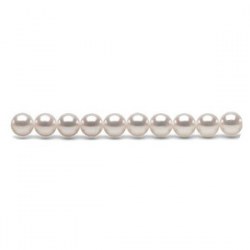 Filo 40 cm non montato di perle coltivate Akoya 6-6.5 mm bianche AAA