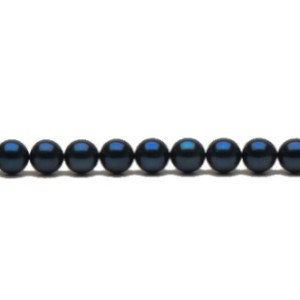 Filo 40 cm non montato di perle coltivate Akoya 6-6.5 mm nere AA+