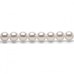 Filo 40 cm non montato di perle coltivate Akoya 8,5-9 mm bianche AAA